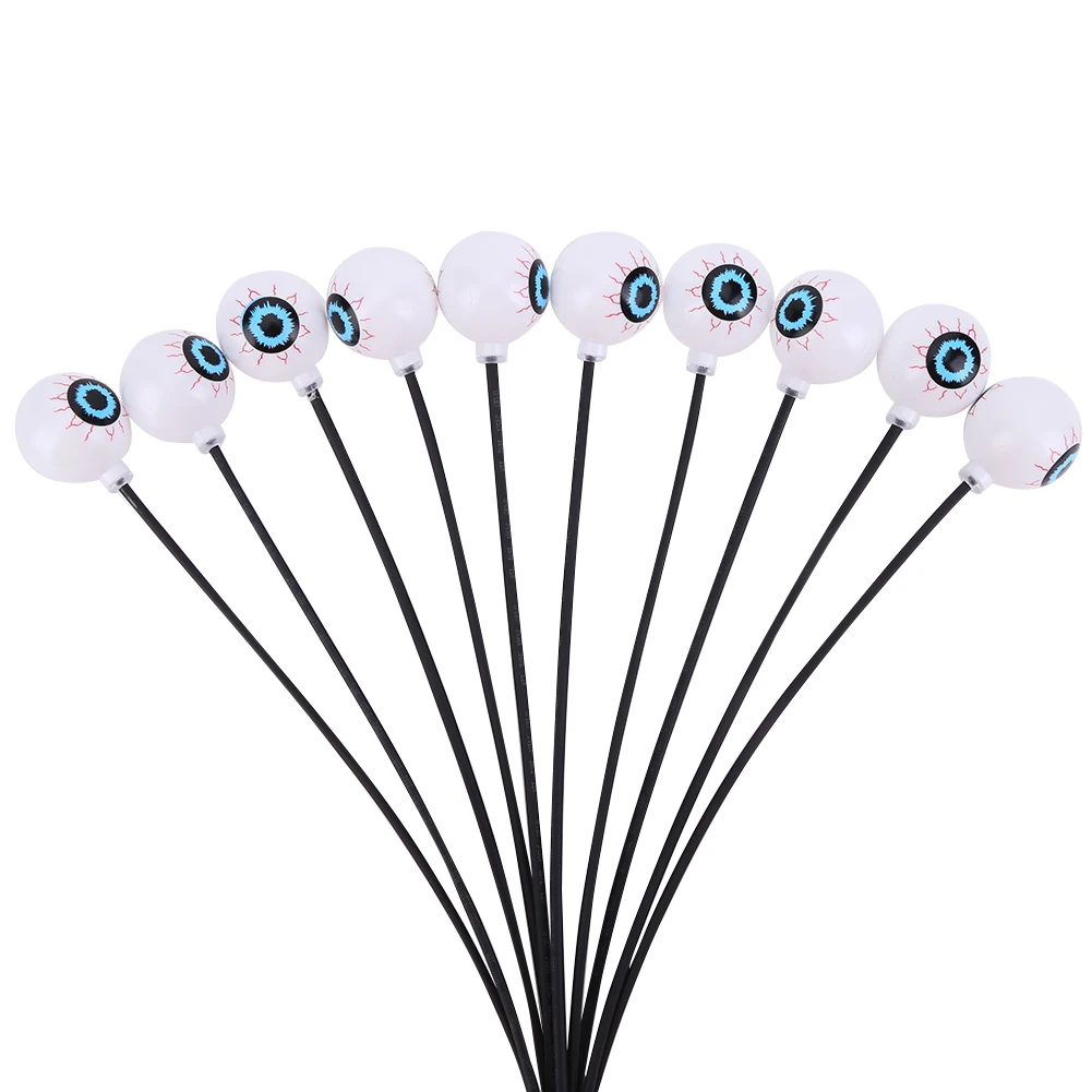 ديكور الهالوين في الهواء الطلق ضوء عين مخيف بالطاقة الشمسية 6/8/10LED ضوء مسار الهالوين الشمسي يدوم حتى 20 ساعة ديكور حفلات الهالوين