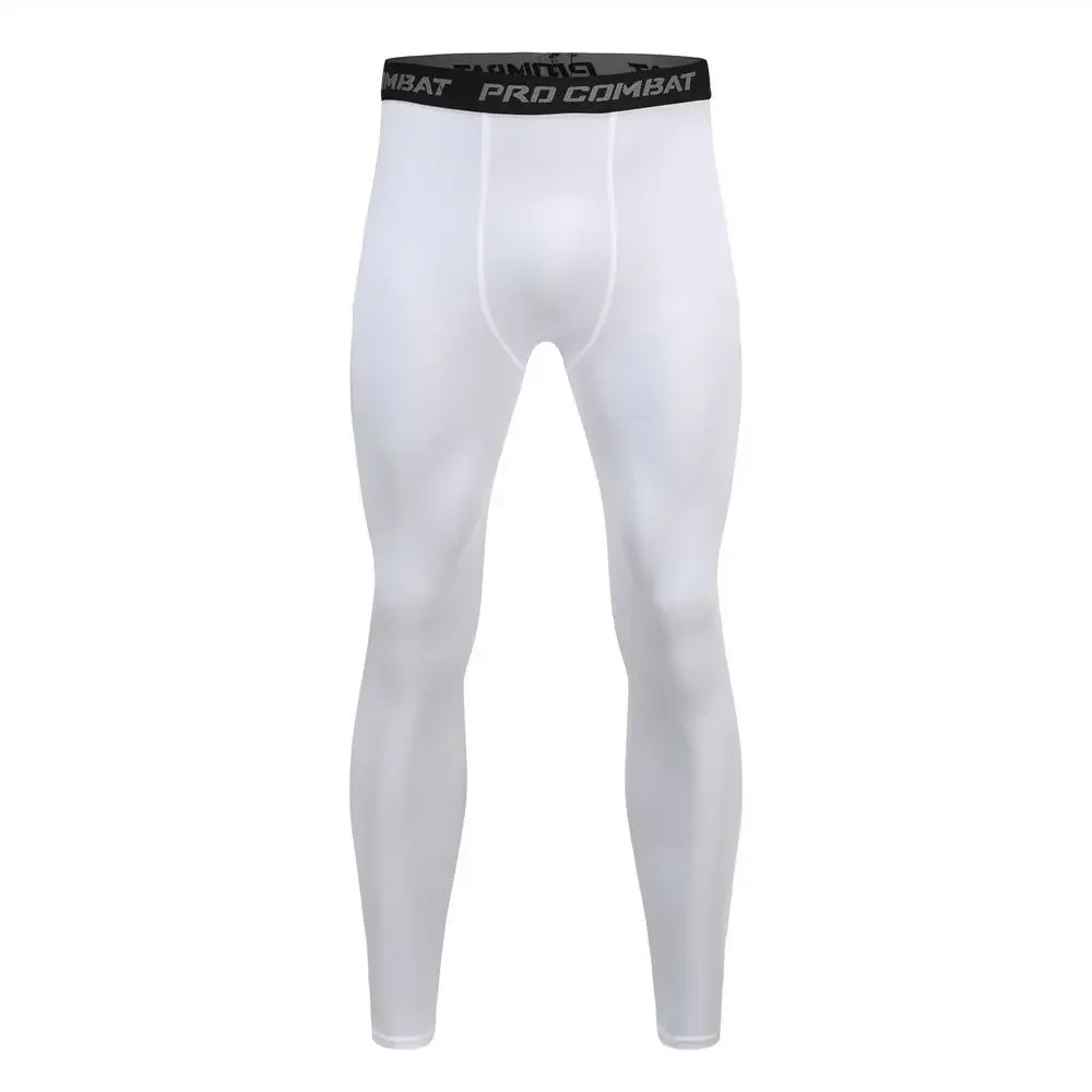 Men's Leggings Compression Pants Sports Leggings Basketball Quarter Shorts Quick Drying Running Training Stretch Fitness Pants