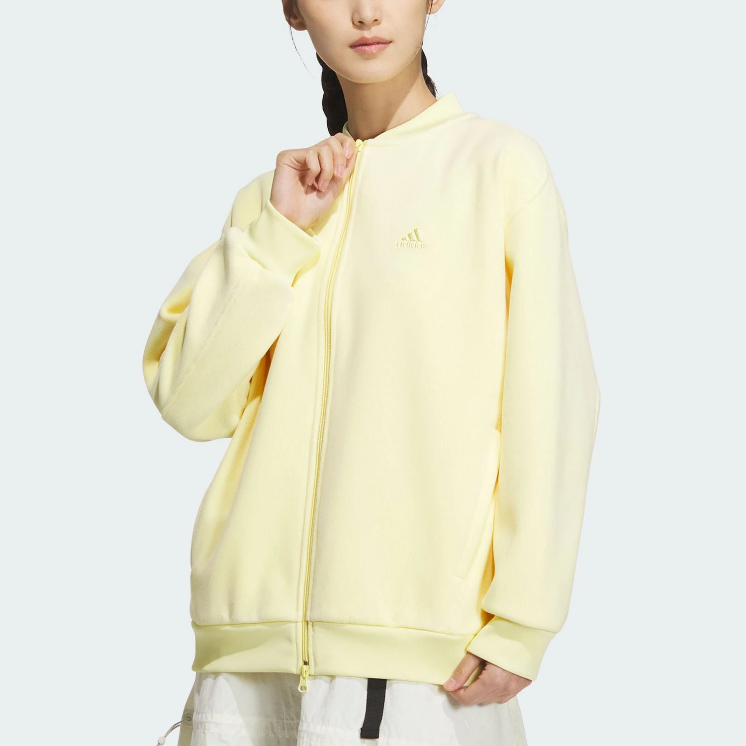 

Adidas подлинная новая женская вельветовая спортивная куртка с воротником-стойкой JJ3702