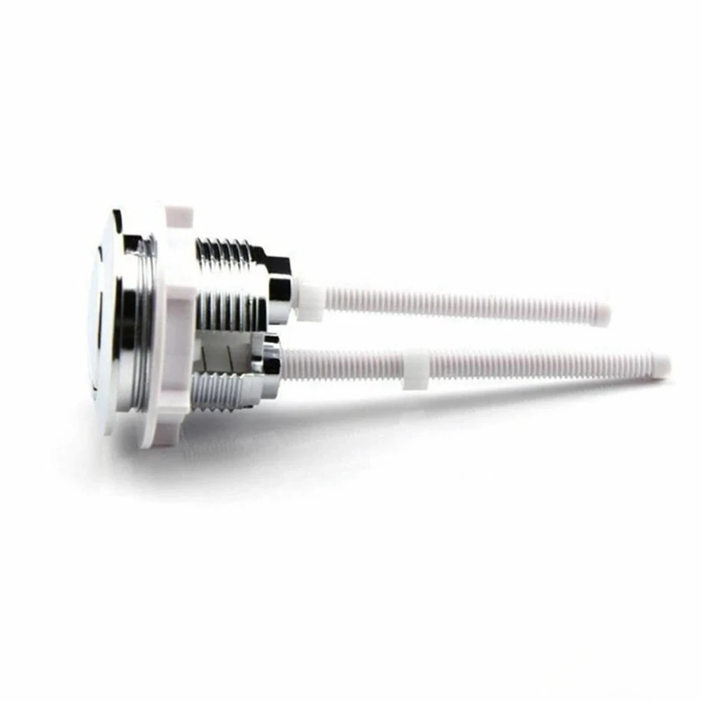 AT44-2PCS Botón de descarga de inodoro Botón de interruptor de doble tecla reemplaza el interruptor de doble botón de 38 mm Botón redondo Botón de descarga de inodoro