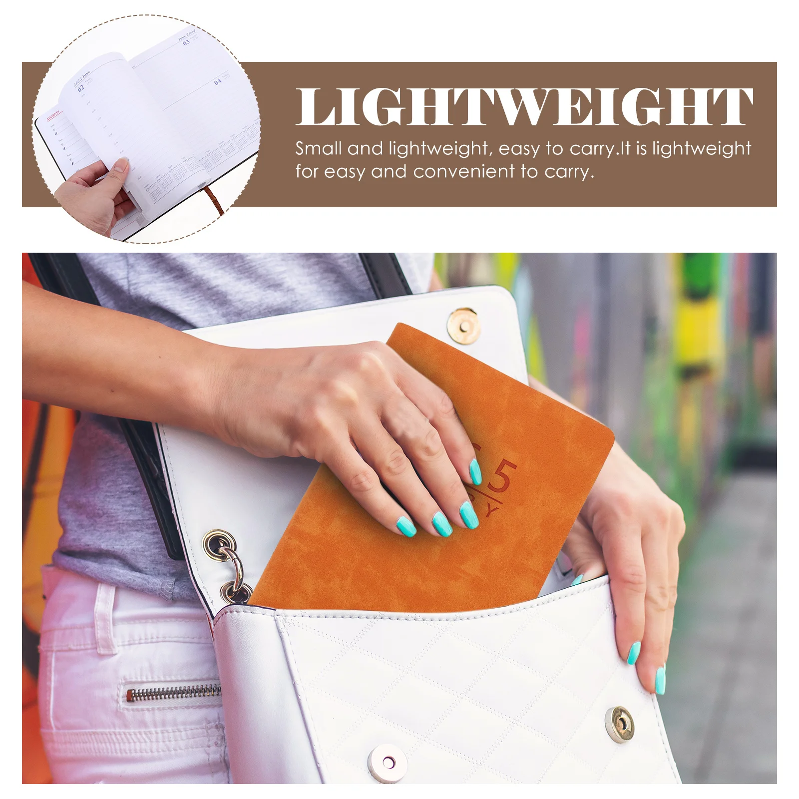 2023 مخطط يومي، مفكرة تقويم سنوية، تصميم بسيط للطلاب، المسافرين، عمال المكاتب، جدول محمول خفيف الوزن