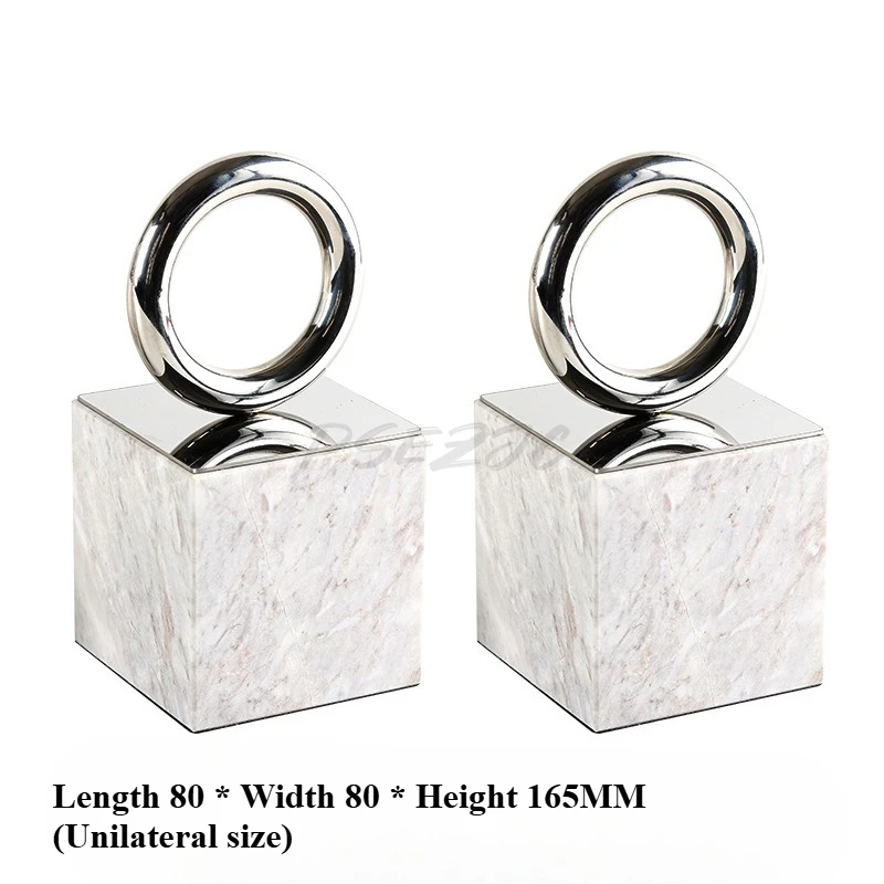 Nordic Luxury Marble Circle Bookends Ornament Sample Room Office Study Bookends Accessories