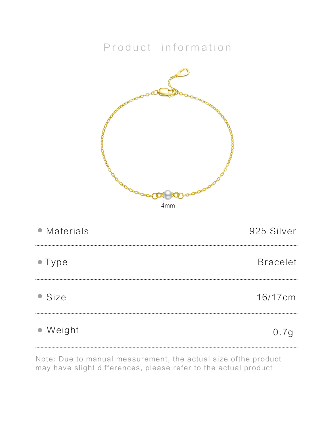 DPLAOPA 925 Sterling Silver Gold  on Recycled Sterling Silver Bracelet Freshwater Pearls Cubic Zirconia Women Luxury Jewelry