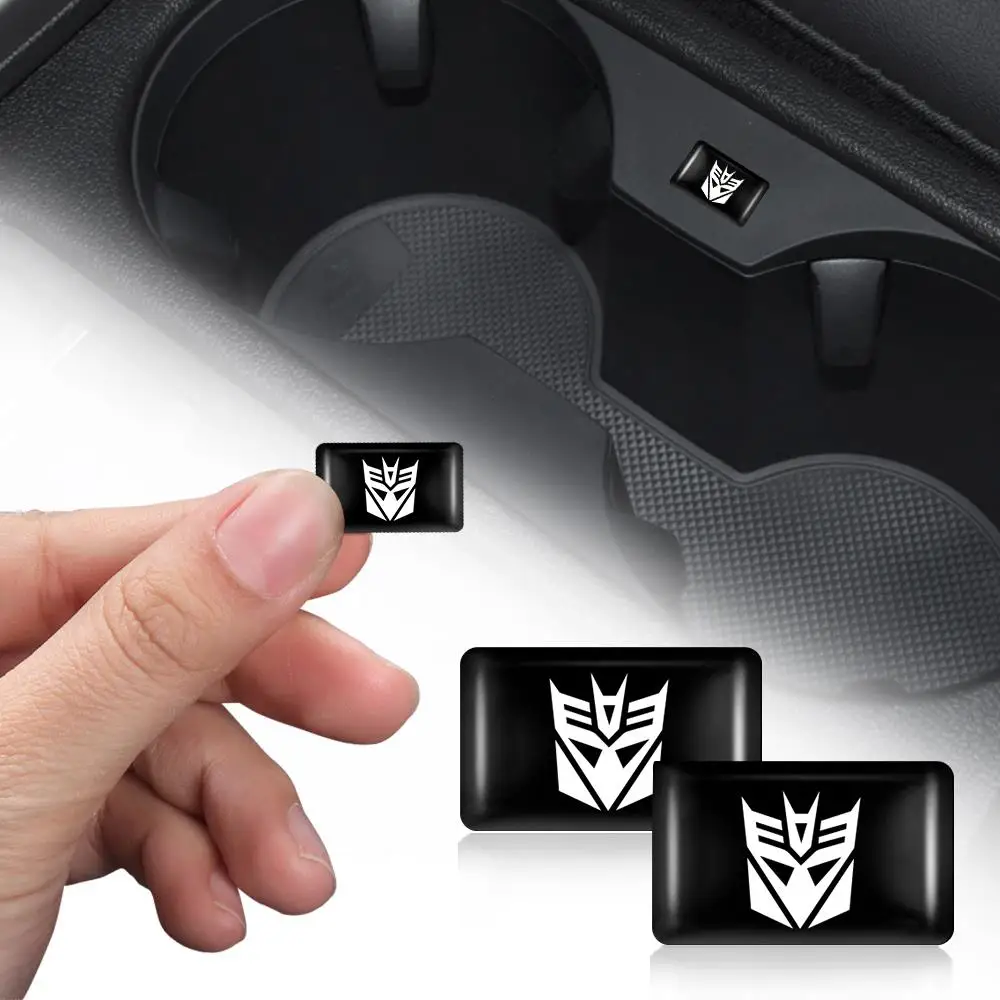 10/20/50pcs Transformers Autobots Decepticons Car Window Lifting Button Stickers Steering Wheel Auto Interior Decoration Styling