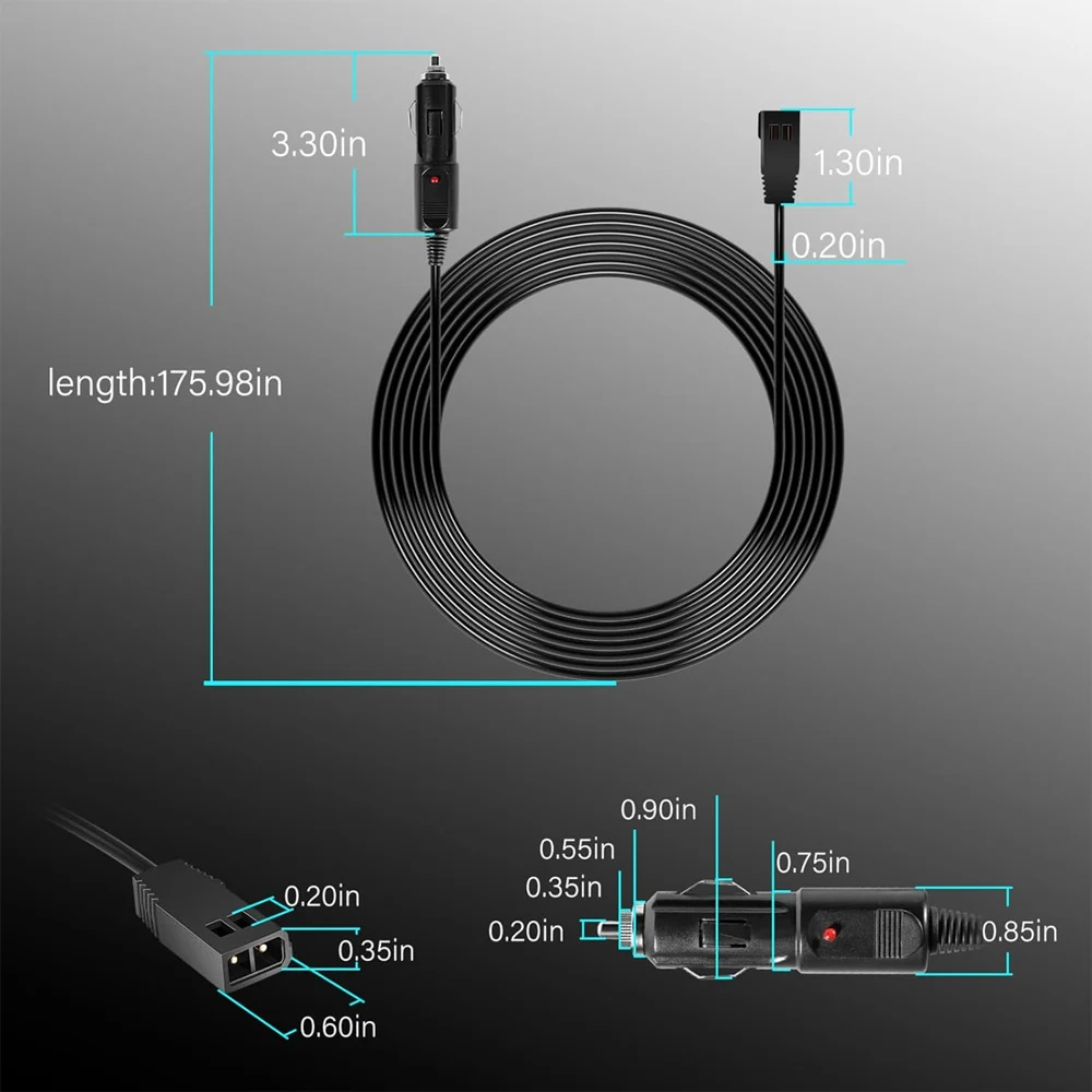 12V DC Port Power Cord 720105-1 Power Cable for Humminbird Fish Finder Charger for All Helix 5/7/8/9/10/12/15 for All ICE Helix