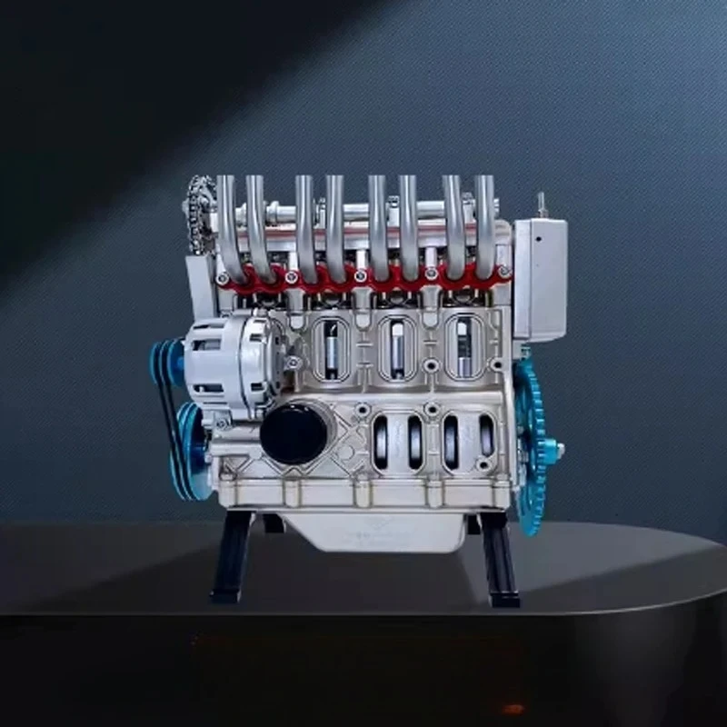Mini Metal Assembly Model Assembly in-line Four-cylinder Engine Toy Is Suitable for Teaching Physics Experiments