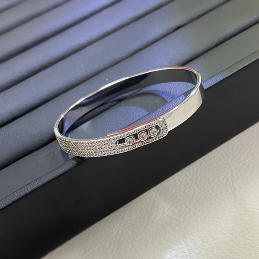 

925 Sterling Silver Zircon Inlaid Women's Jewelry Bracelet, A Luxurious And Classic Gift.