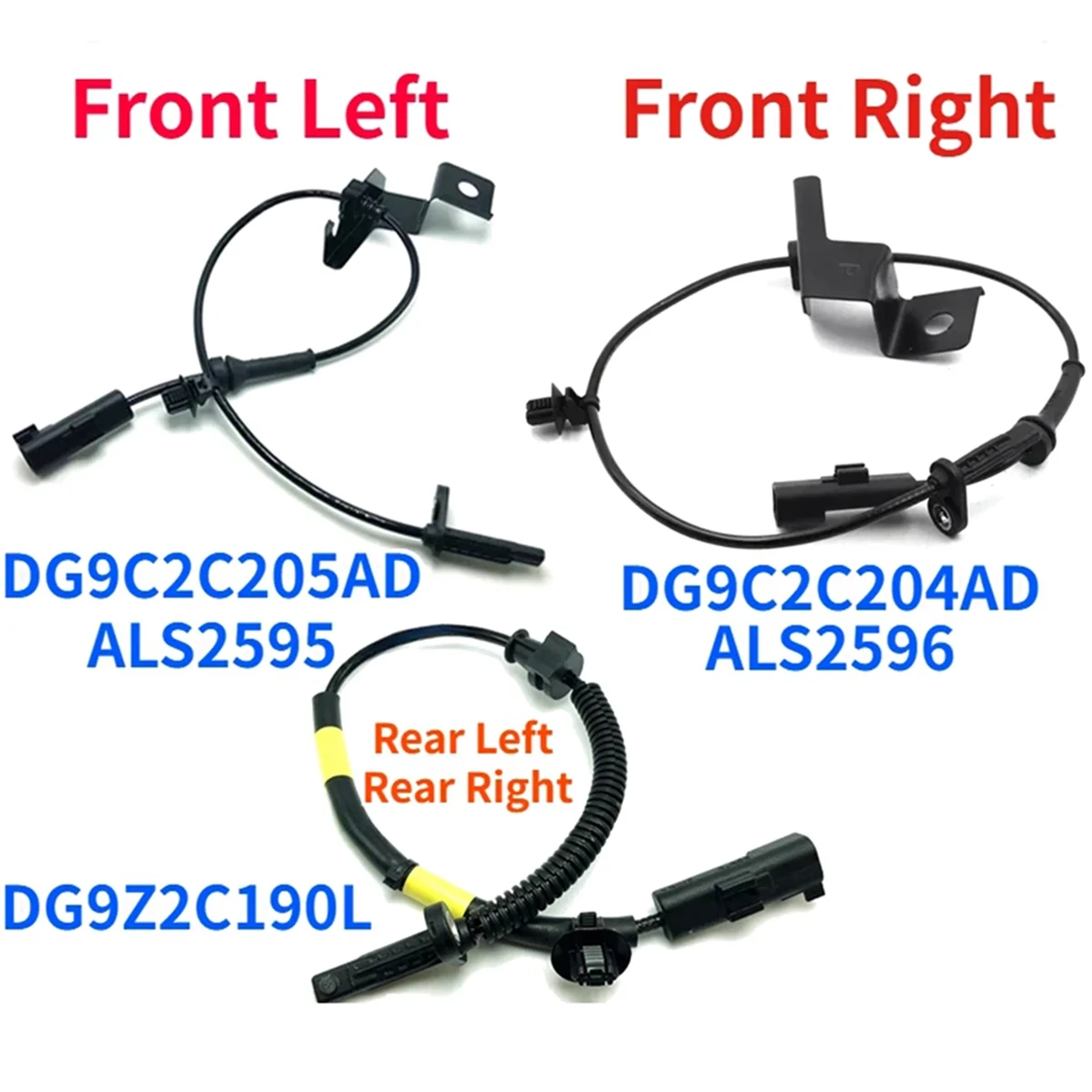 Sensor de velocidad de rueda ABS para MKZ, 2013-2015, 2013-2019, DG9C2C205AD, DG9C2C204AD, DG9Z2C190L