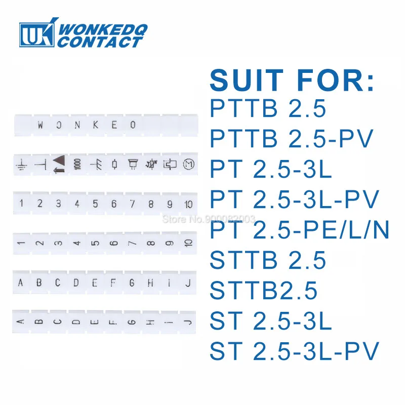 10Pcs ZBFM5 Label For Multi-Level PTTB/STTB 2.5 PT/ST-2.5-3L DIN Rail Terminal Block Accessories Note Zack Marker Strips ZBFM 5