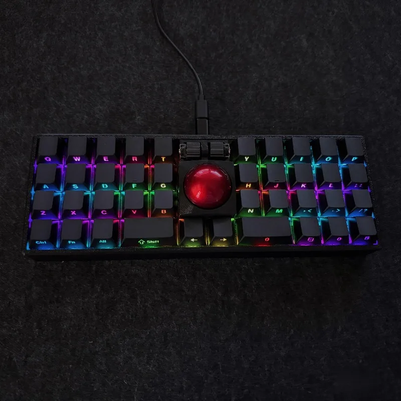 

WK 40 BALL Trackball Mechanical Keyboard Wired Single-mode RGB VIAL Hot Swap Mini Keyboard Gaming and Office Ergonomics Keyboard
