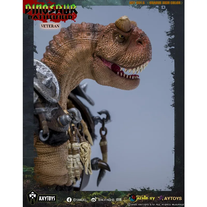 AXYTOYS Originele Dinosaurus Battlefield Vleesetende Bull Dragon Oranje Veteraan Gezamenlijke Eindproduct Beweegbare Orc Beeldje Model