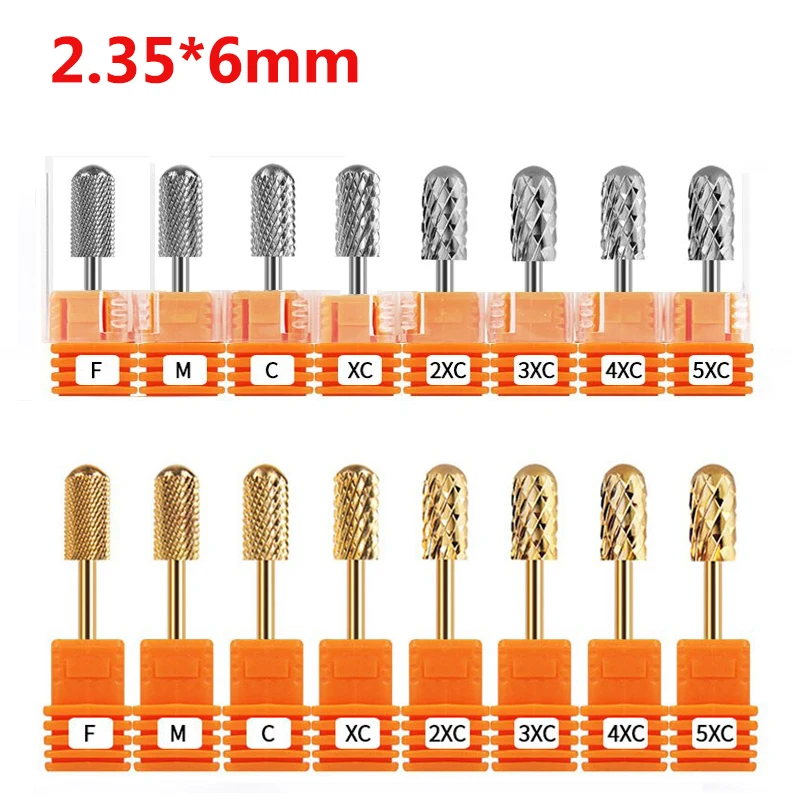 

6mm Tungsten Steel Grinding Head G12 Single Cylindrical Bald Manicure Grinding Drill Bit Polishing Nail Art 2.35mm Shank 3/32"