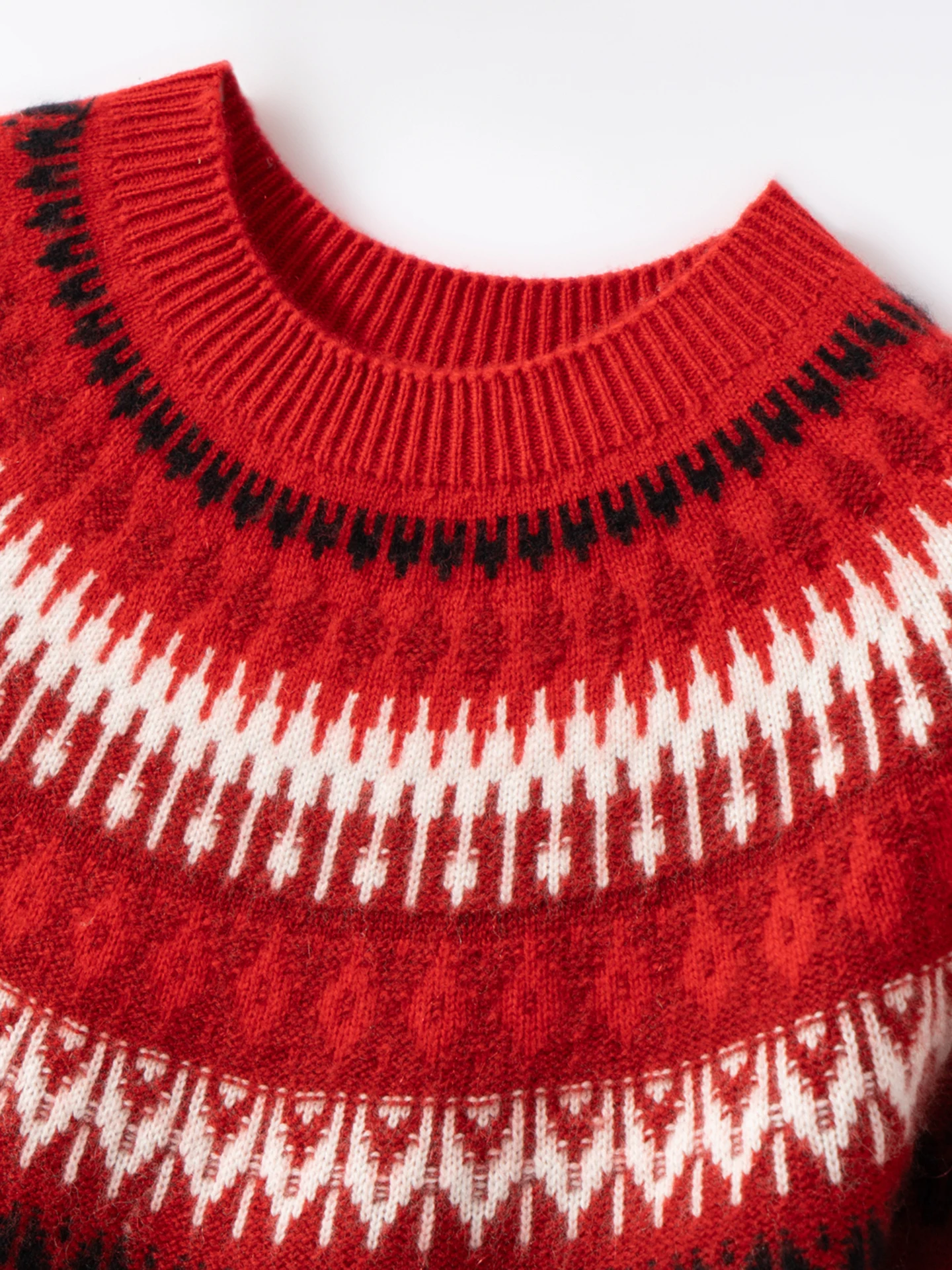 TLOML Women‘s O-Neck Jacquard Pullover Vintage100% Cashmere Sweater Autumn Winter Soft Warm Cashmere Knitwear Fashion Comfy Top