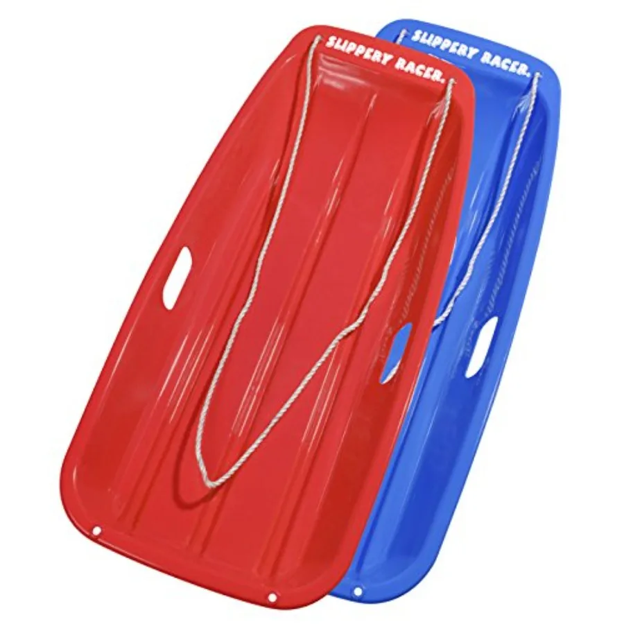 

Downhill Sprinter Flexible Toddler Plastic Cold-Resistant Toboggan Snow Sled with Pull Rope and Handles -35 Inch