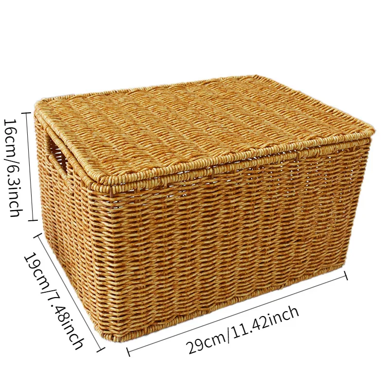 Rattan woven oversized storage box Household box Sorting clothes quilts large capacity dormitory storage box Laundry Baskets