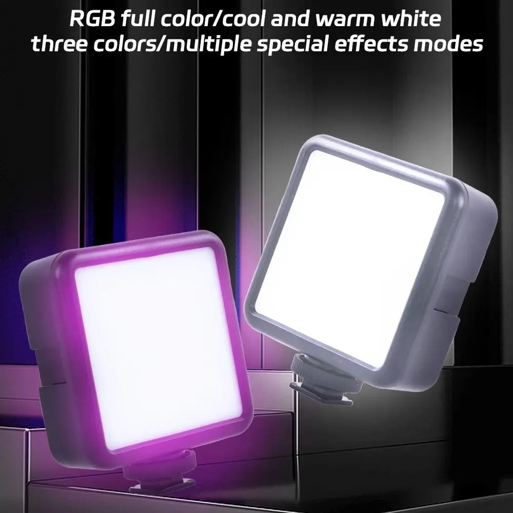 สี RGB เติมแสง 2500 K-7000 K 800LUX LED Video Light Type-C RGB การถ่ายภาพสําหรับกล้องสมาร์ทโฟน