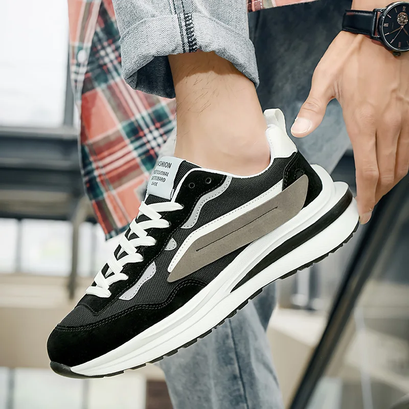 Baskets à Plateforme pour Homme, Chaussures de dehors Décontractées, de Marche, Style de Rue, Nouvelle Collection