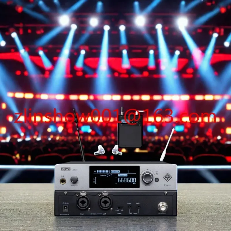 Professional Studio Monitor Wireless Microphone System Hot Selling 2-channel In-ear Monitoring White Stage 2 Channels 20hz-20khz