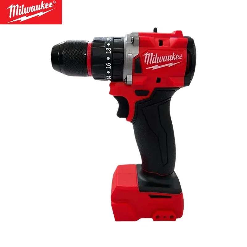 100% Milwaukee M18 Brushless Compact Hammer Drill, Light High-power Motor, Used for Daily Metal Wood Drilling Tools.