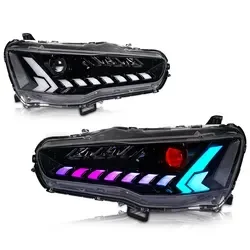 RGB VERSION Car Modified Front Light Headlamp Led Headlight for Lancer Ex 2008-2018