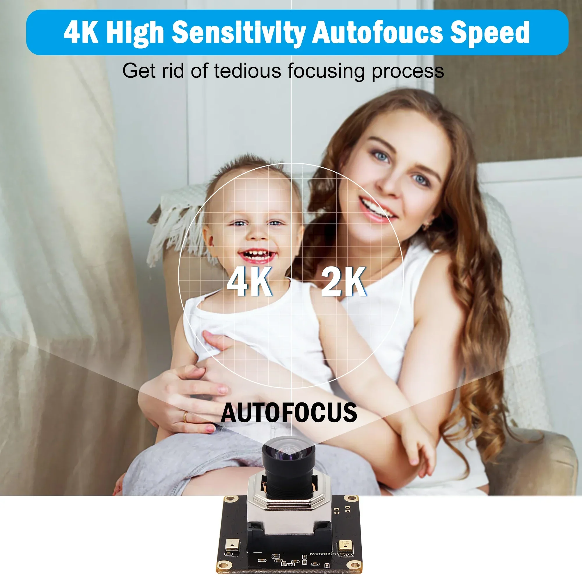 

ELP 4K USB Camera Autofocus Webcam Sony IMX415 Mini USB Camera Module Industrial Camera For Windows Android Linux MAC PC Laptop