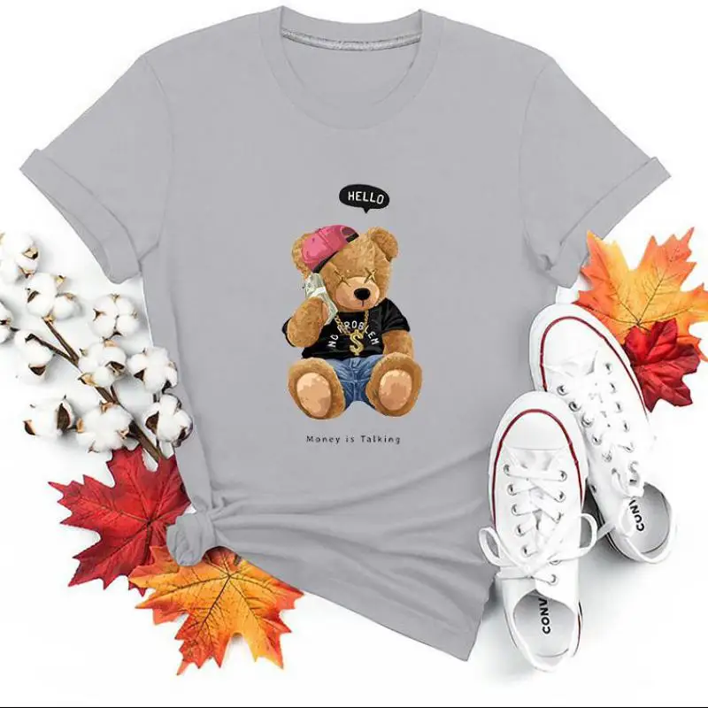 100% Cotton Call Bear T Shirts Women Summer Top T Shirts Unisex Short Sleeve O Neck T Shirts 2022 Women's Fashion Shirts S-4XL