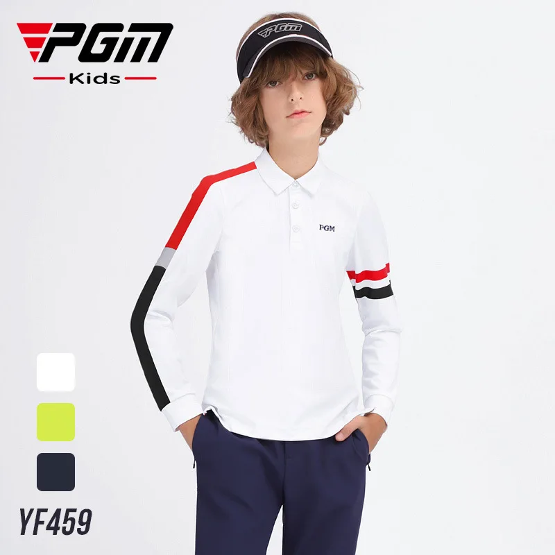 PGM Children\'s Golf Clothes Long Sleeve T-shirt Boys\' Autumn And Winter Junior Golf Clothing Sportswear Comfort Quick Dry YF459