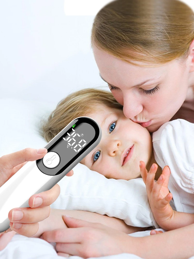 JUSTLANG Termômetro Recarregável LED Frontal Digital Infravermelho Termômetro Médico Temperatura