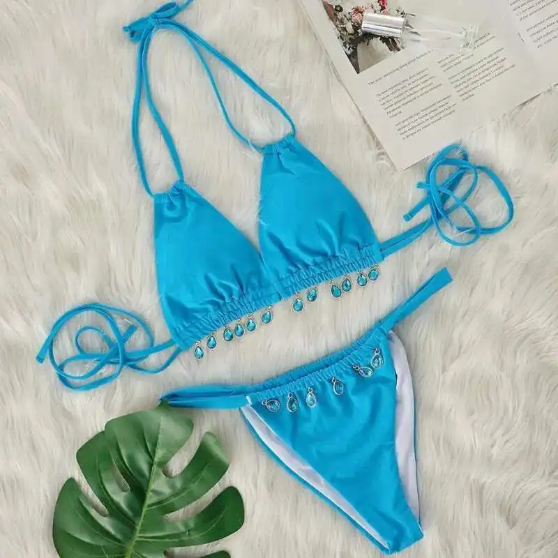 

Новые сексуальные купальники бикини со стразами, женские купальники, женские бикини с эффектом пуш-ап, пляжная одежда для купания, купальные костюмы для бассейна, купальщица 2025