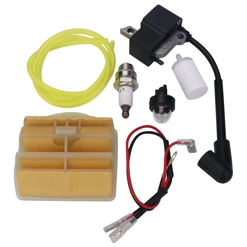 Ignition Coil Air Filter Kit Fit For Husqvarna 445 450 Jonsered 2245 2250 Chainsaw