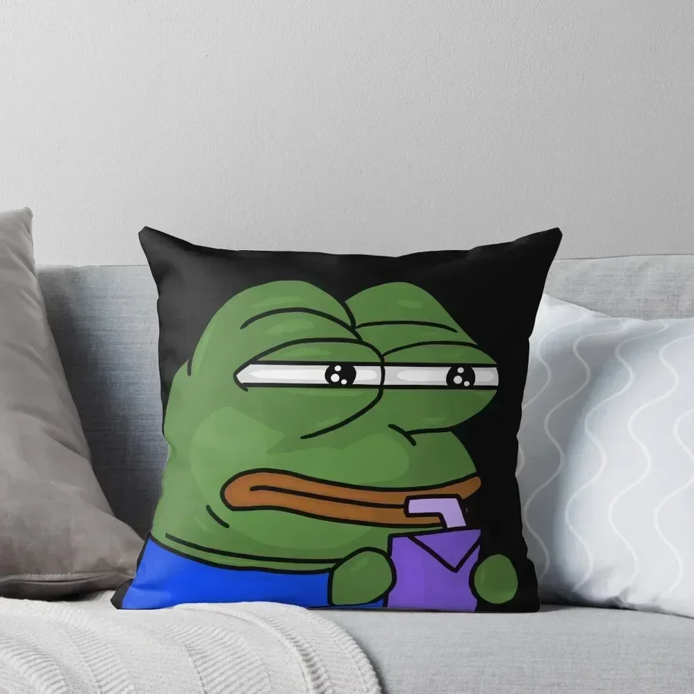 

pepe hmmm sip Throw Pillow luxury sofa pillows Sofa Cushions pillow