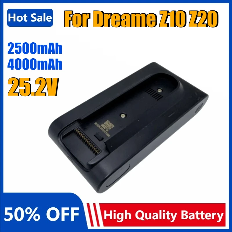 

25.2V 2500mAh/4000mAh Vacuum Cleaner Battery for Dreame Z10 Z20 Replacement Rechargeable Battery