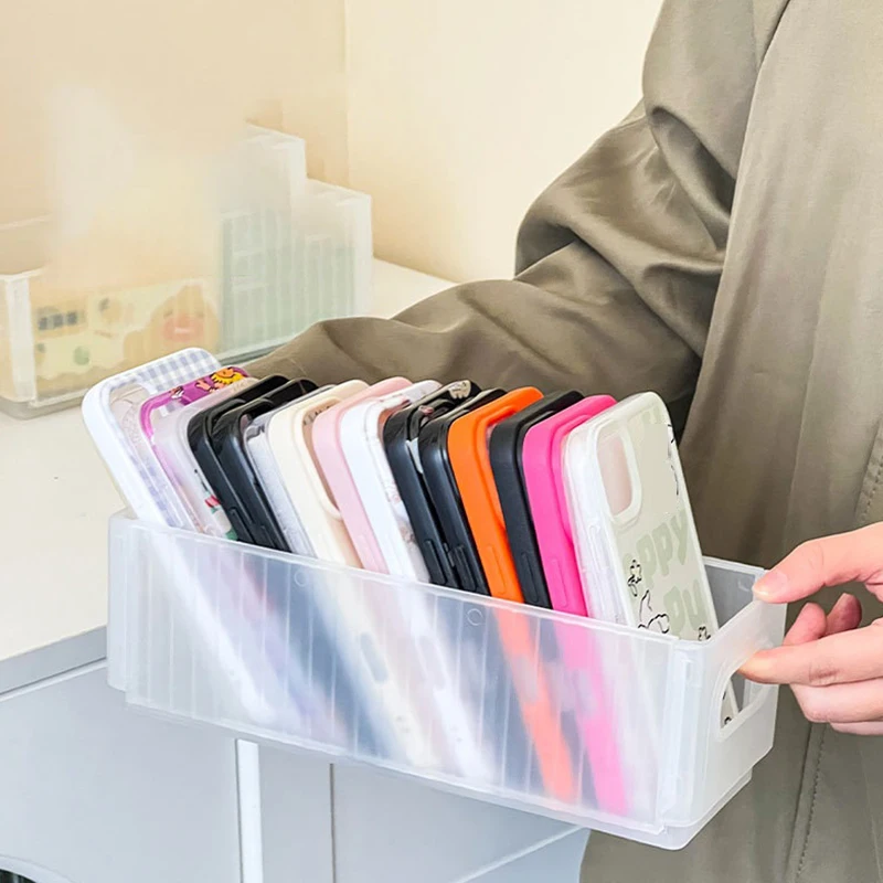 Desktop organizer cell phone cases and other miscellaneous multifunctional foldable student dormitory cosmetic organizer box