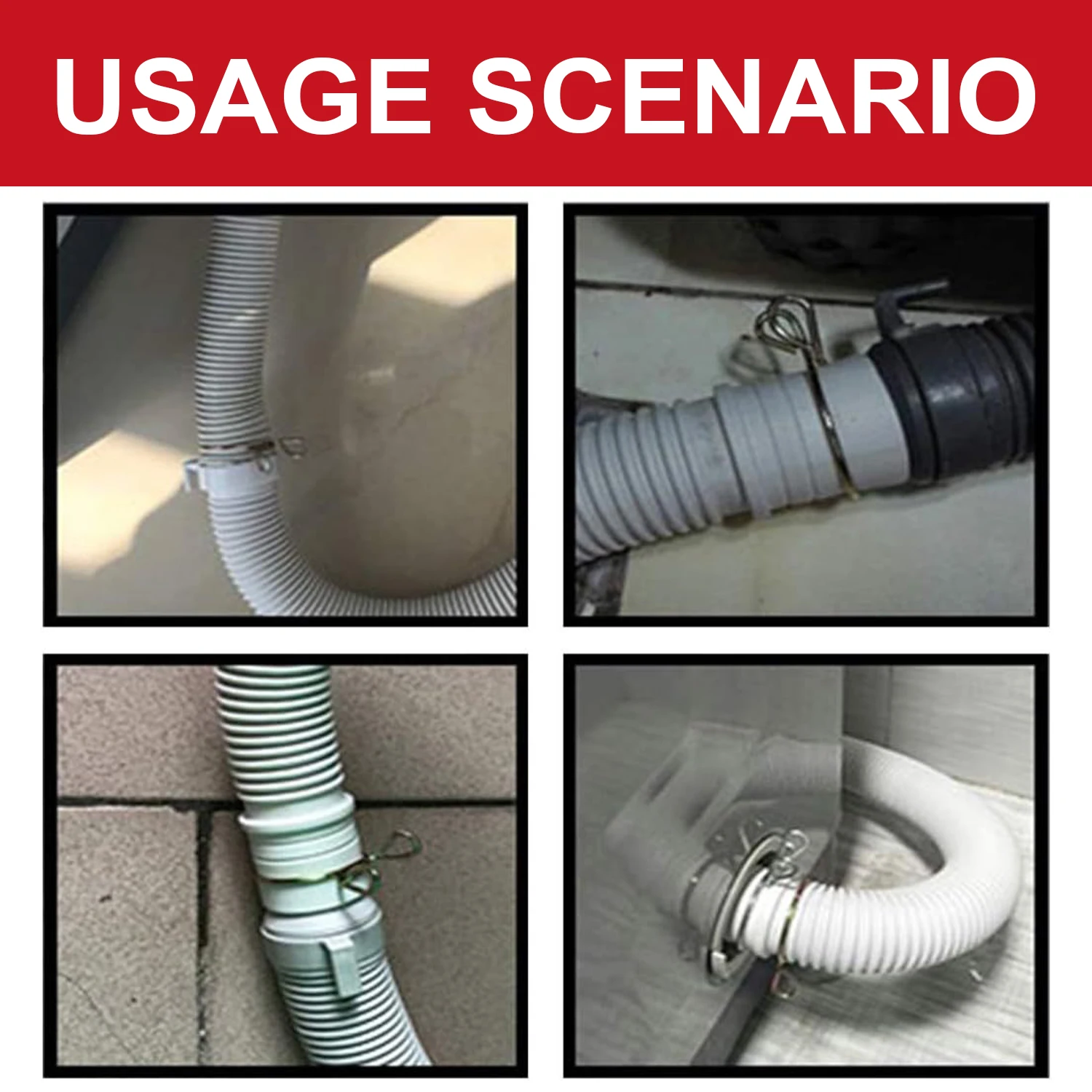 VKKM Multi-Specification Pipe Clip Set, 400pcs, 304 Stainless Steel, Easy to Install