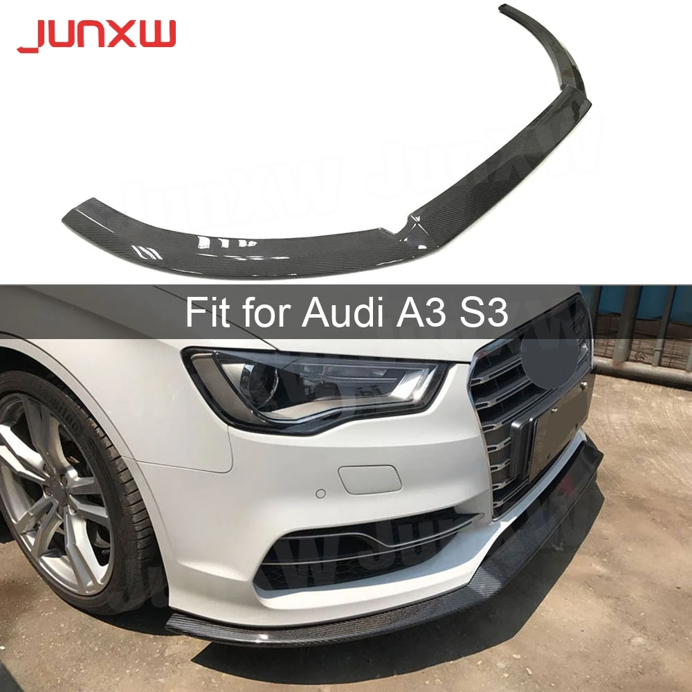 

Carbon Fiber Front Bumper Lip Spoiler for Audi Sline S3 Sedan Not A3 Standard 2013 2014 2015 2016 2017 2018 Car Styling