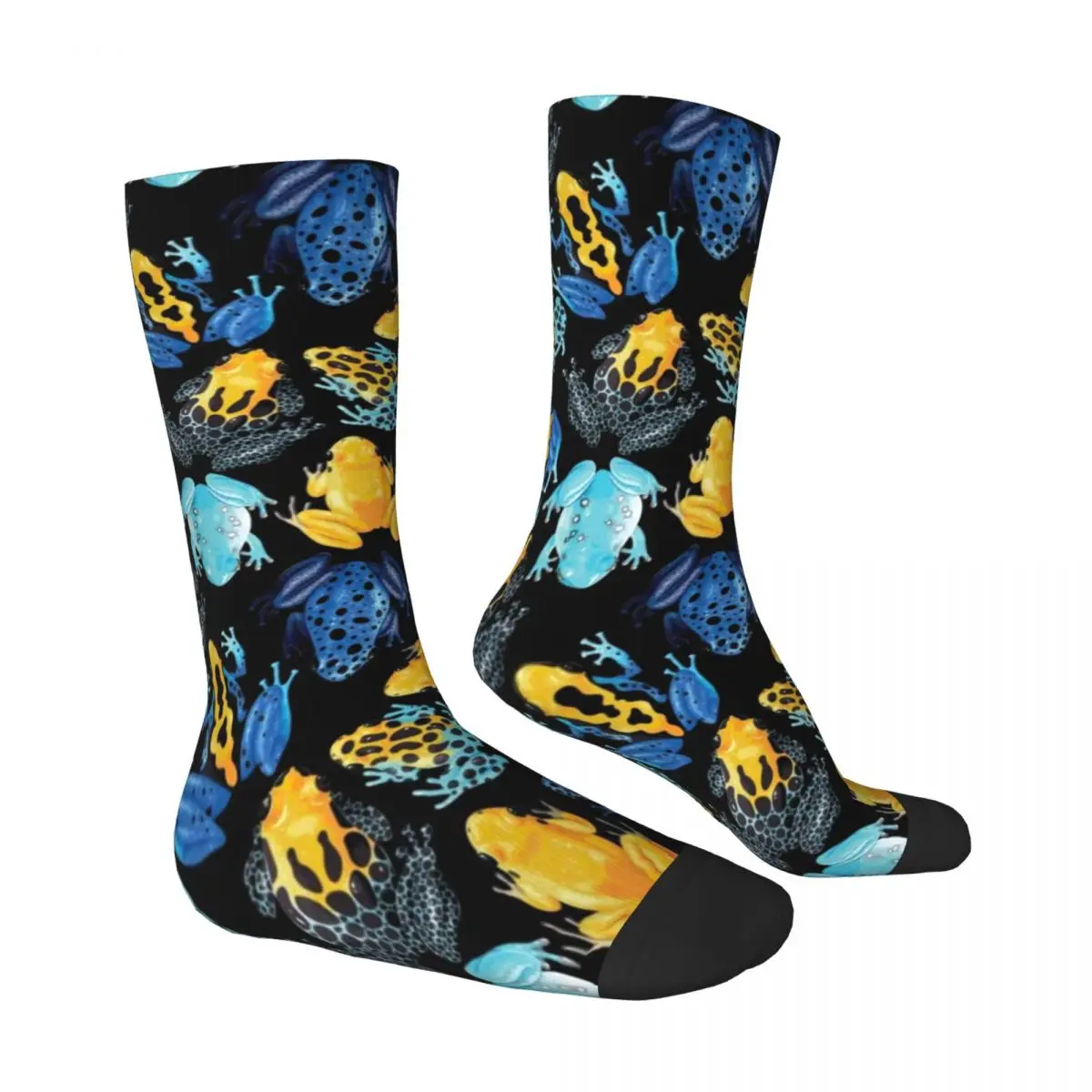 Colorful Frog Print Socks Tropical Animal Elegant Stockings Couple Breathable Running Sports Socks Winter Design Non Skid Socks