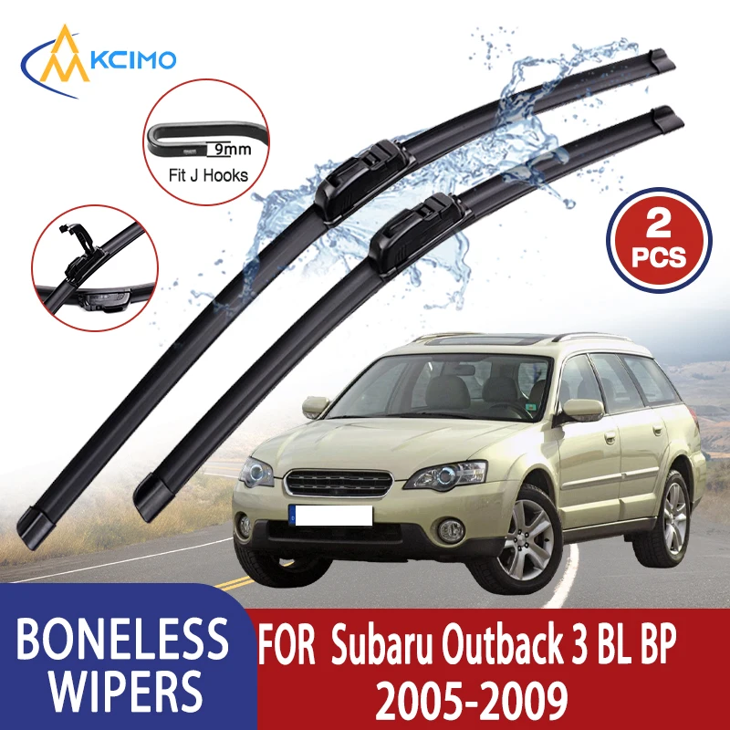 

Kcimo для Subaru Outback 3 BL BP 2005-2009, автомобильный дворник U-типа, мягкий резиновый бескостный дворник HD, тихий прочный автомобильный дворник 24 "+ 18"