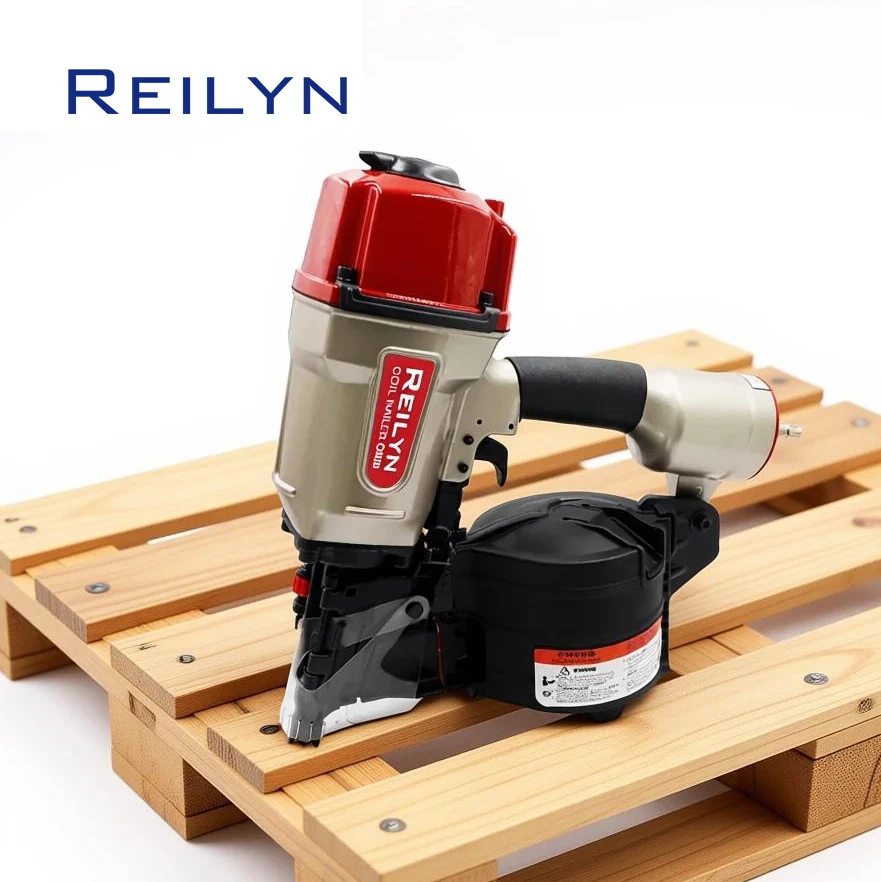 Pneumatic Coil Nailer CN90B Heavy-duty Crates Nail Gun Adjustable Nail Depth Pallet Nailer compatible 2