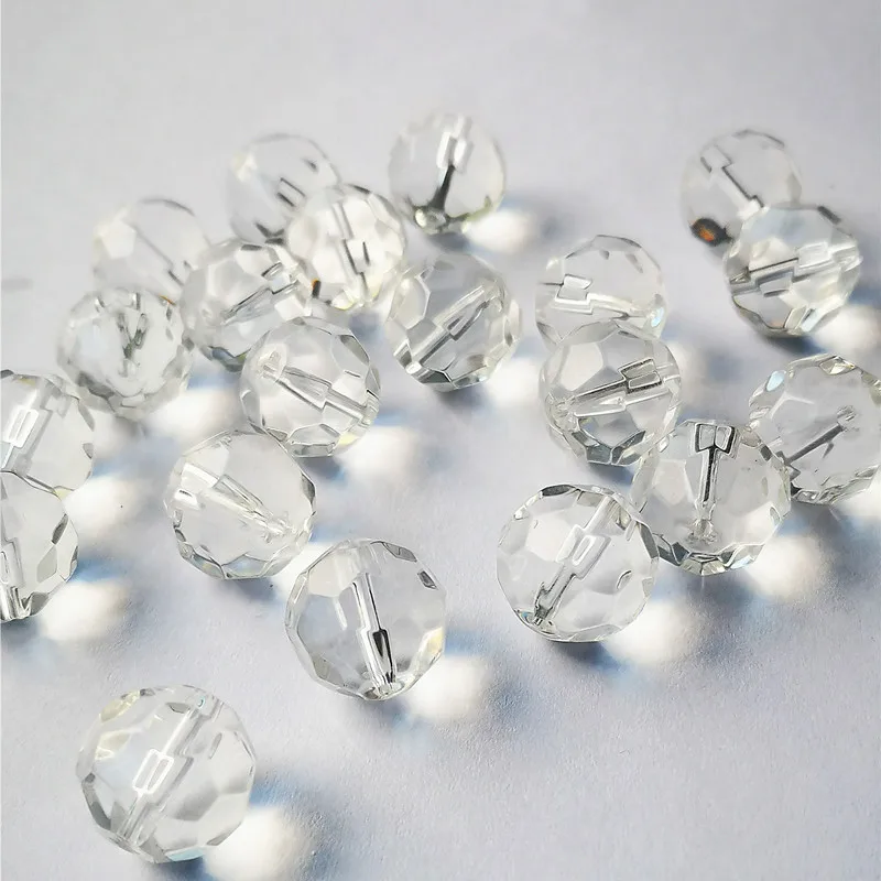 Top Quality Clear Color 14mm Rondelle 32Faceted Glass Shiny Beads Loose Spacer For Jewelry Making Chandelier Lighing Accessories