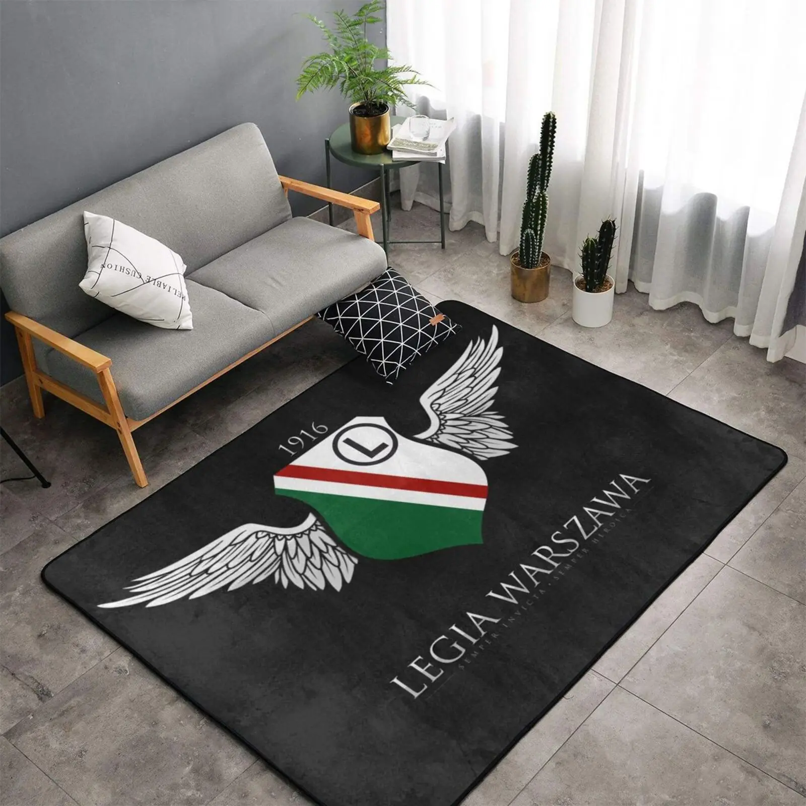 Legia Warsaw 2112 Carpet In The Living Room Bedroom Rug Mandala Bed Linen 2 Bedrooms Mats Bedroom Room Decor Aesthetic Mandala