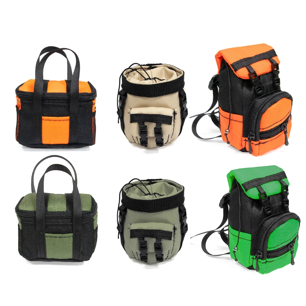Borsa portaoggetti per zaino di simulazione per 1/10 1/12 RC Crawler TRX4 SCX10 RGT D90 Wpl Decorazione bagagli