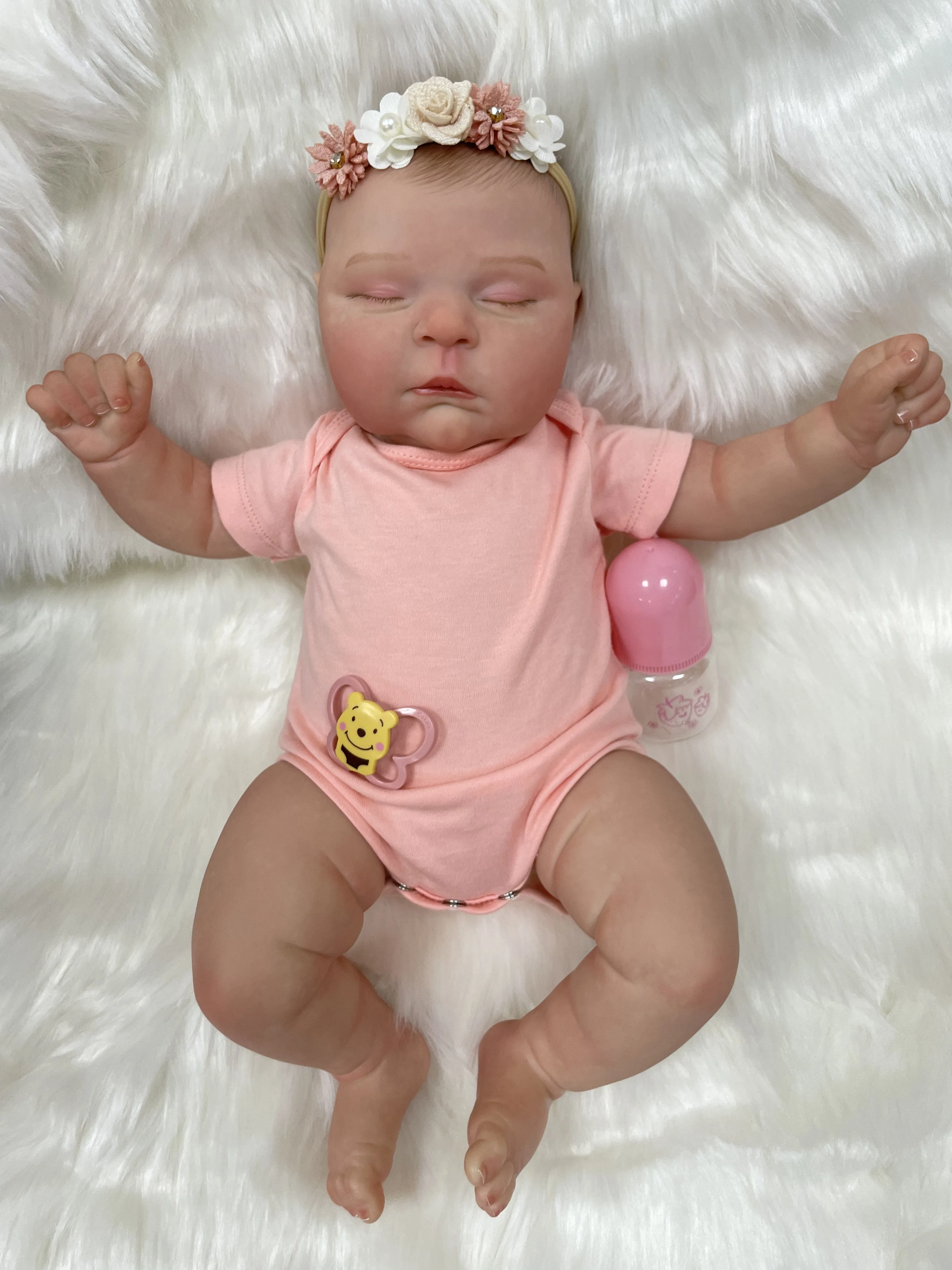 Cokela 48 cm realistische Silikon-Neugeborene, wiedergeborene Babypuppe, 29 Zoll, süße Vinylpuppe, echte weiche Haptik, Kinderspielzeugpuppe, Urlaubsgeschenke