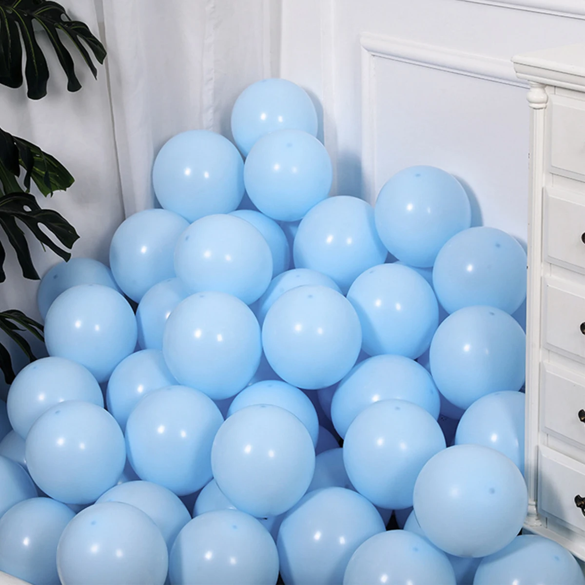 103pcs Macaron Blue Happy candy theme Birthday Latex Balloon Party Wedding Backdrop Arch Baby Shower White Golden Atmosphere