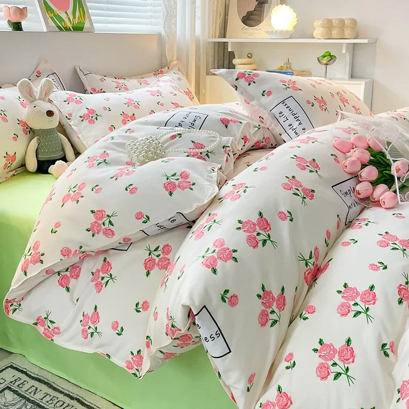 

Soft Bedding Set Nordic Washable Cotton Comfortable Duvet Cover Bed Sheet Pillow Cover Children's Home Textile Soft Bed Sheet