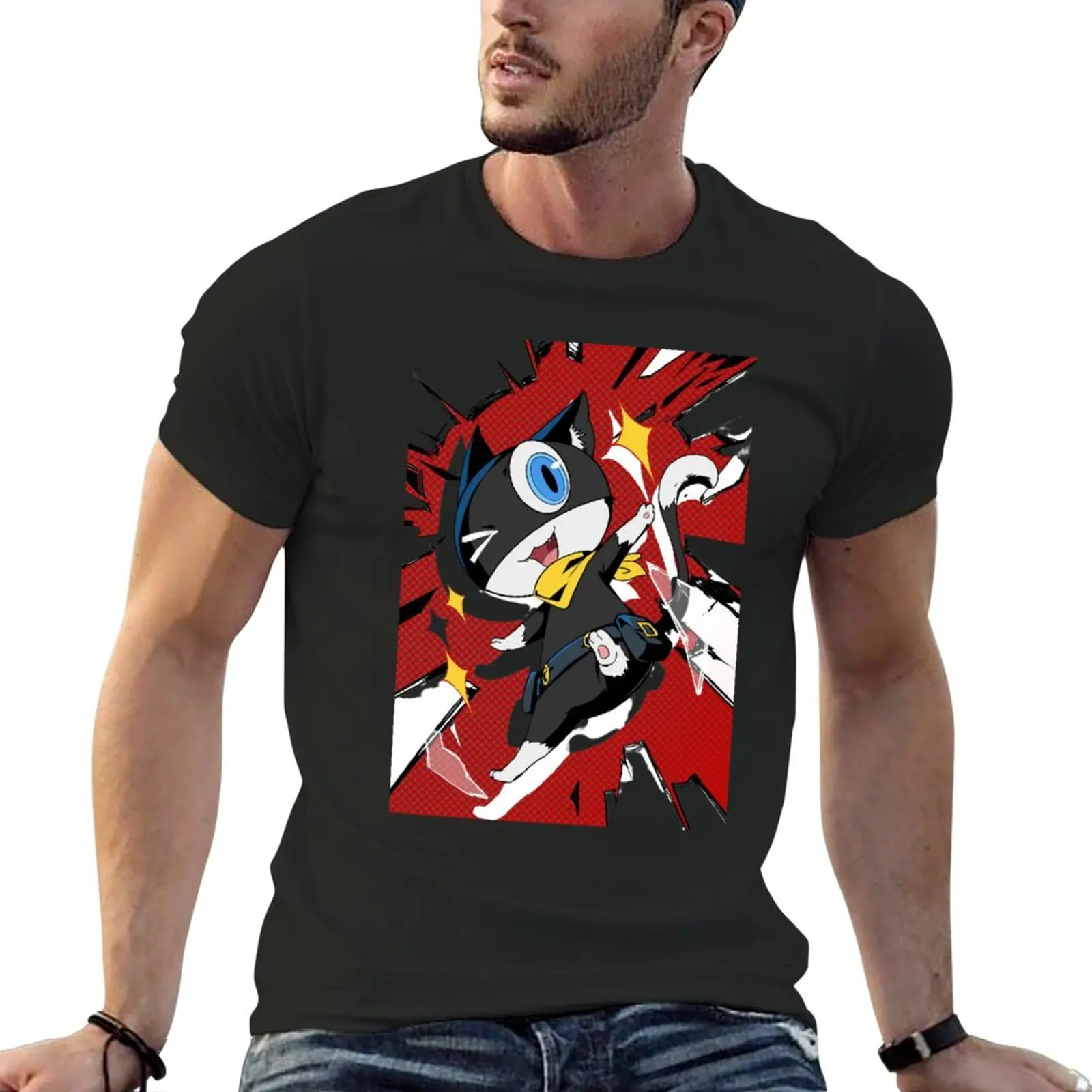 

New morgana - persona 5 T-Shirt sweat shirts boys animal print shirt men workout shirt