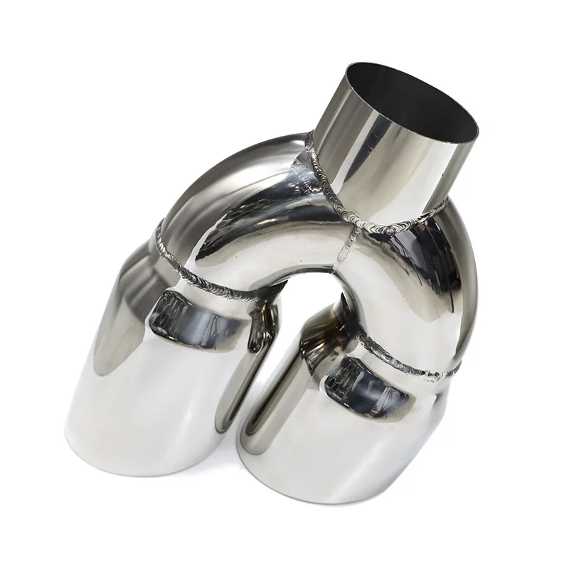 Y Shape Car Dual Exhaust Tip Universal Muffler Tip Stainless Steel Exhaust Pipe Nozzle 2.8\