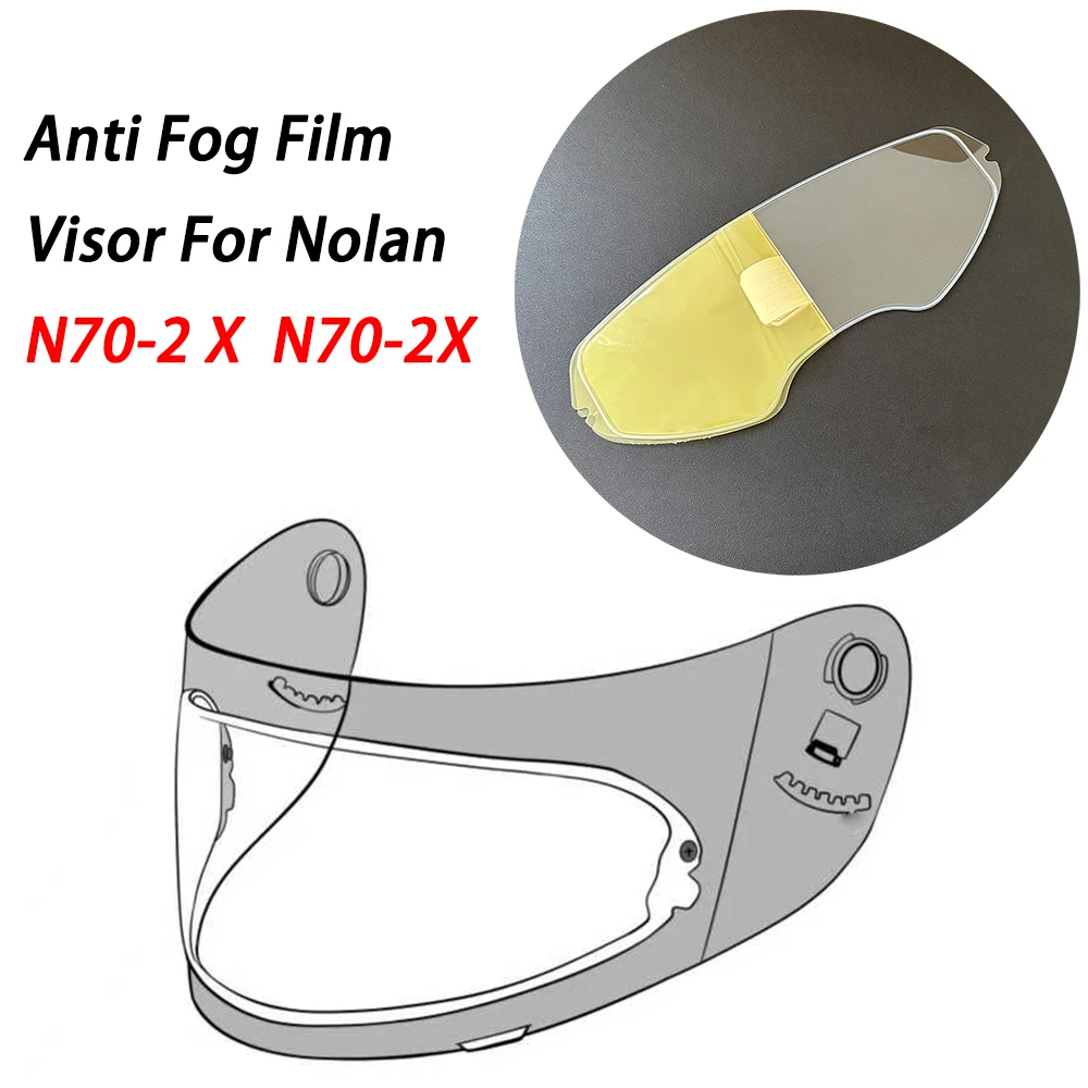 N70-2X película antivaho para visera de casco, compatible con lentes Nolan N70-2 X, película antiniebla, accesorios para casco de motocicleta