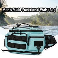 Men's Multi-Functional Waist Bag Large Capacity Durable Men's Fishing Waist Bag Outdoor Lightweight Tactical Men's Chest Bag