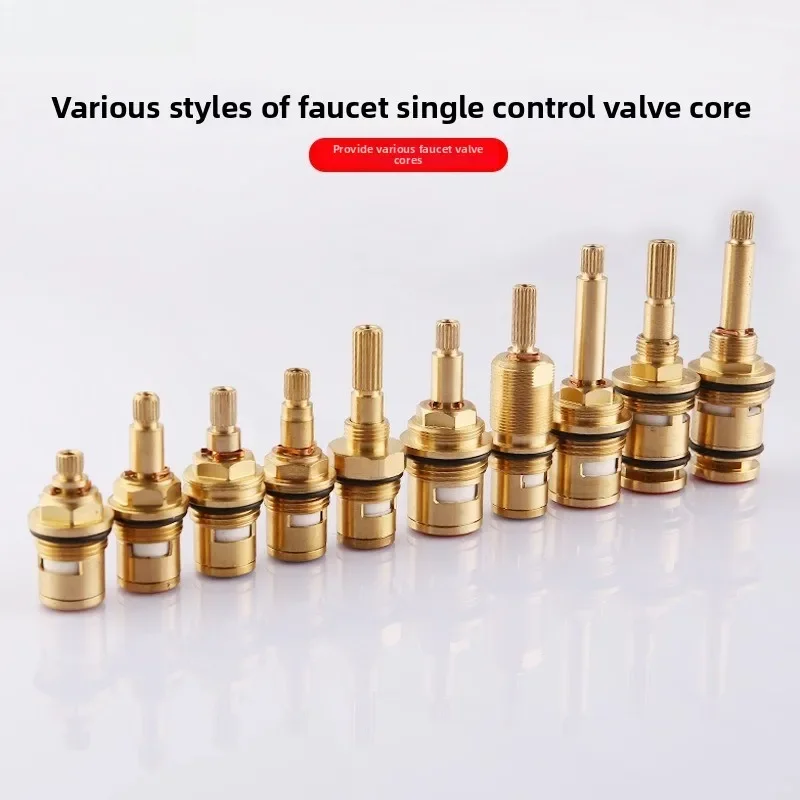 3-Hole Basin Bathtub Faucet Cartridge 51mm/54mm Dual Thread Ceramic Disc Valve for PPR Concealed Diverter​