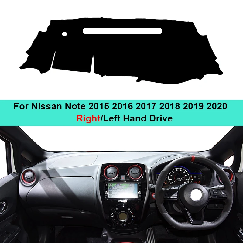 

Внутренняя крышка приборной панели автомобиля, коврик для приборной панели, коврик, подушка для NIssan Note 2015, 2016, 2017, 2018, 2019, 2020, солнцезащитный козырек для правого руля